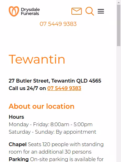 Drysdale Funerals website
