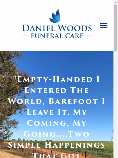 Daniel Woods Funeral Care website