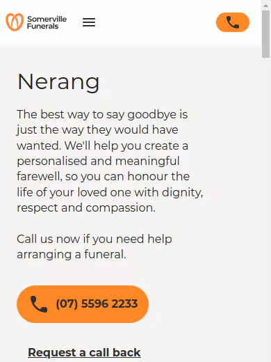 Somerville Funerals website