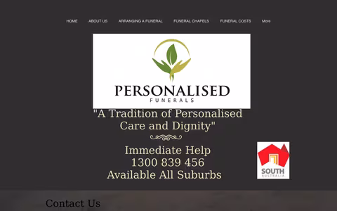 Personalised Funerals website