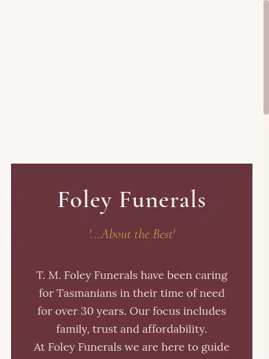 T.M.Foley Funeral website