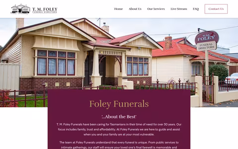 T.M.Foley Funeral website