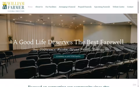 William Farmer Funeral Directors - Bendigo website