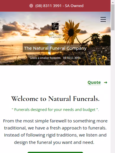 The Natural Funeral Company website