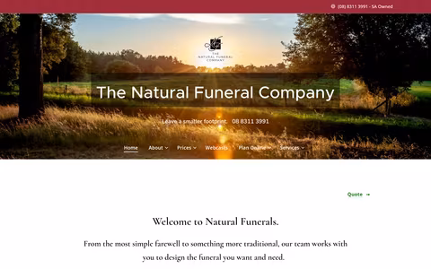 The Natural Funeral Company website