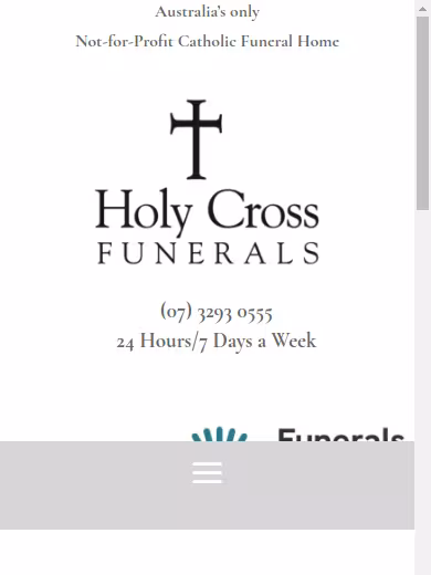 Holy Cross Funerals website