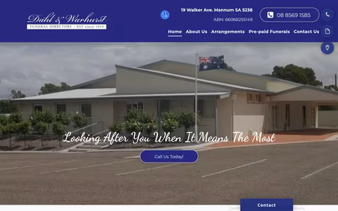 Dahl & Warhurst Funeral Directors website