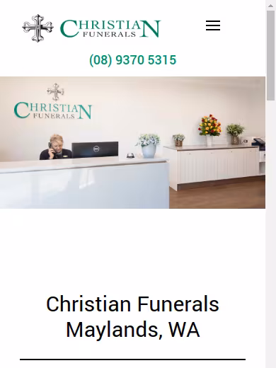 Christian Funerals Maylands website