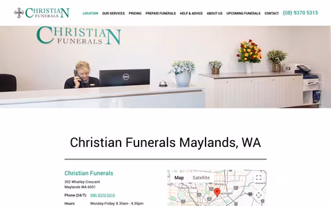 Christian Funerals Maylands website