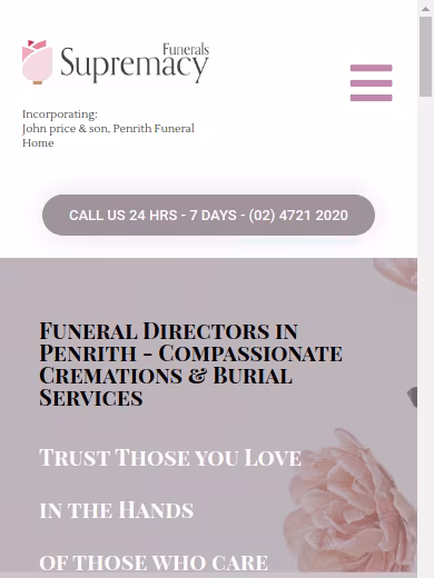Supremacy Funerals website
