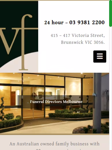 Victoria Funerals website