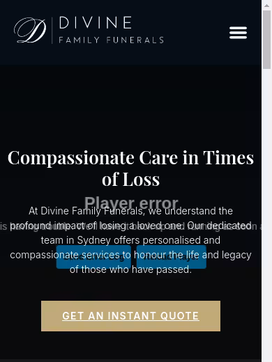 Divine Family Funerals website
