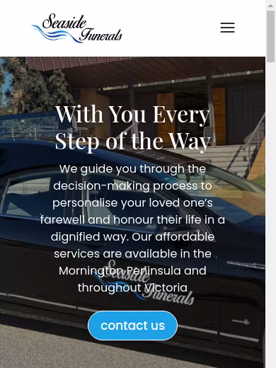 Seaside Funerals website