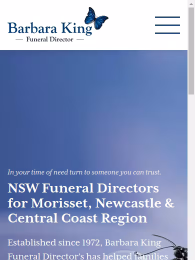Barbara King Funeral Director website