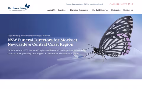 Barbara King Funeral Director website