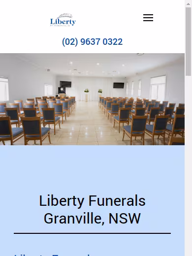 Liberty Funerals Granville website