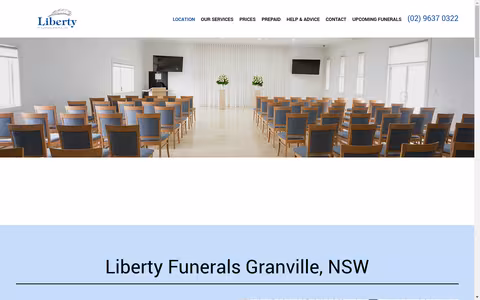 Liberty Funerals Granville website
