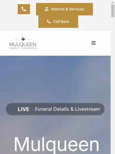 Mulqueen Family Funeral - Bendigo website
