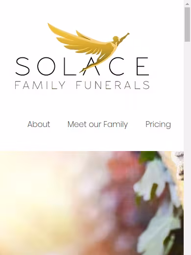 Solace Family Funerals website
