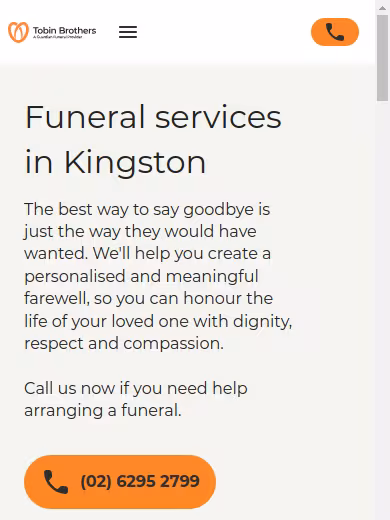 Tobin Brothers a Guardian Funeral Provider website