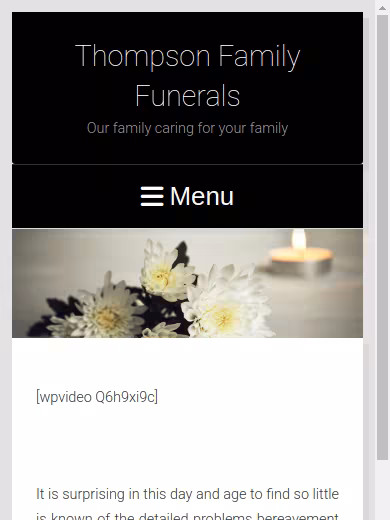 Thompson Family Funerals website