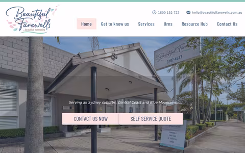 Beautiful Farewells website
