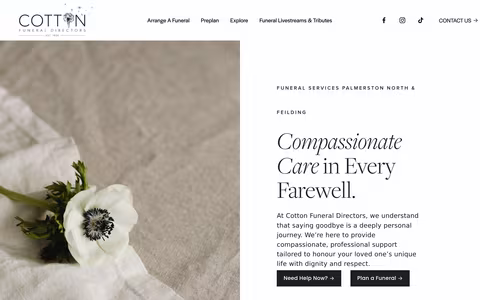 Robert J. Cotton Funeral Directors website