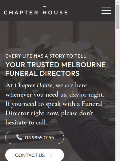 Chapter House Funerals website