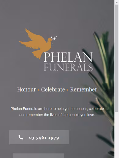 Phelans Funeral Service website