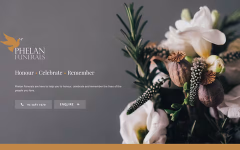 Phelans Funeral Service website