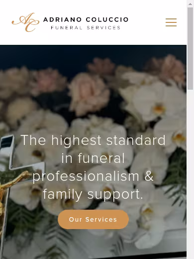 Adriano Coluccio Funeral Services website