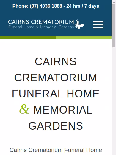 Cairns Crematorium Funeral Home & Memorial Gardens website