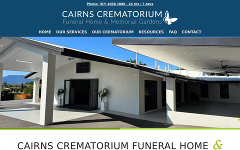 Cairns Crematorium Funeral Home & Memorial Gardens website