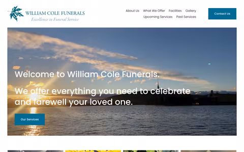 William Cole Funerals website