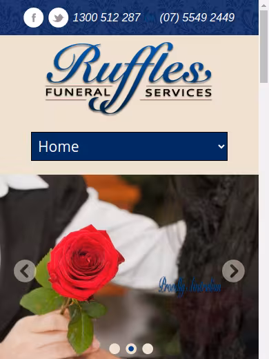 Ruffles Funeral Services website