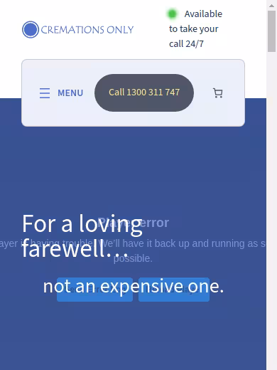 Cremations Only website
