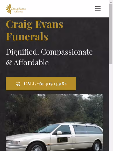 Craig Evans Funerals website