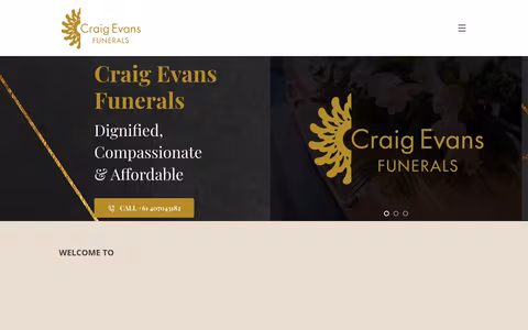 Craig Evans Funerals website