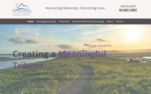 Victor Rullis Funerals website