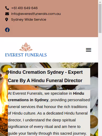 Everest Funerals website