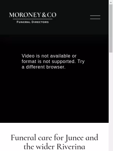 Moroney & Co Funeral Directors website