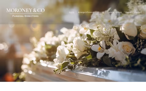 Moroney & Co Funeral Directors website