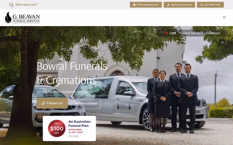 G. Beavan Funerals - Bowral & Southern Highlands website