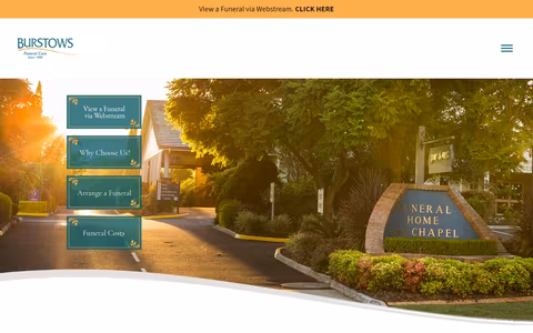 Warwick Funerals website