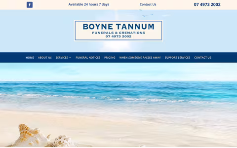 Boyne Tannum Funerals & Cremations website