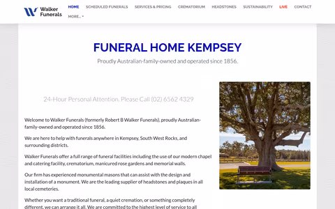Robert B Walker Funerals website