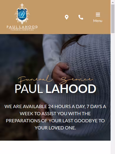 Paul Lahood Funeral Services website