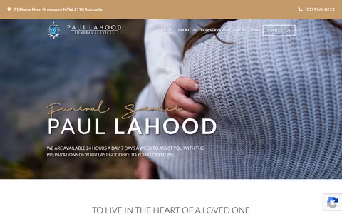 Paul Lahood Funeral Services website